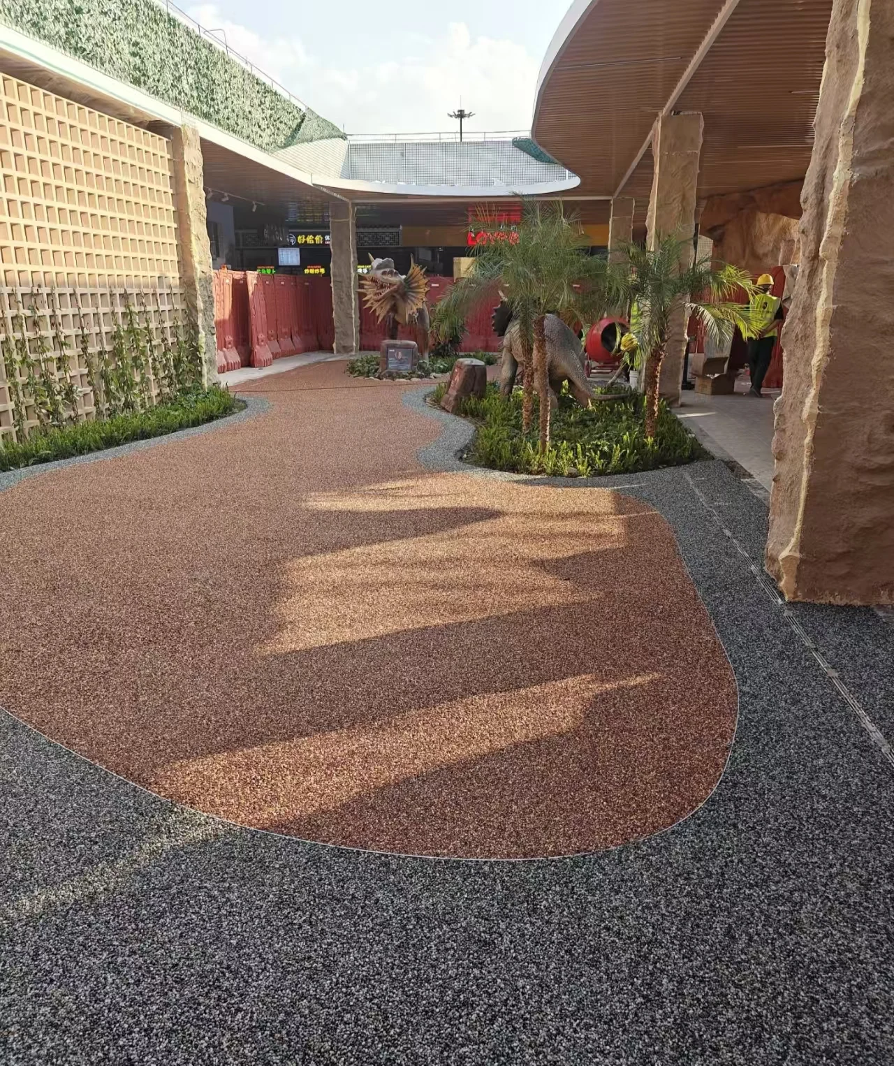 树脂水洗石户外景观地坪